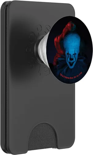 Vista 7 de IT: Capítulo 2 Azul Pennywise PopSockets agarre y soporte para teléfonos y tabletas, Negro