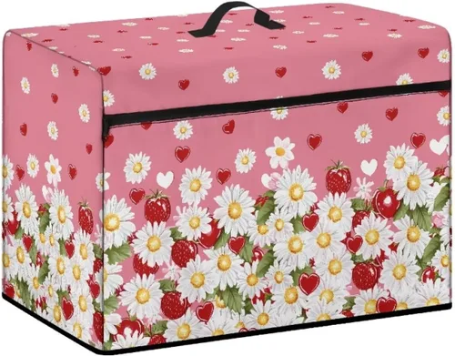 Vista 8 de Funda para máquina de coser de flores hippie grande, cubierta antipolvo, protección de fácil limpieza para máquina de coser, resistente a las Flor