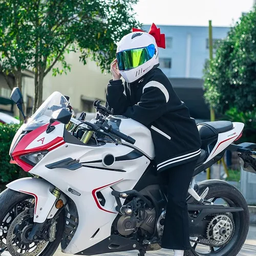 Vista 7 de Cascos de Motocicleta con Adorno de Moño Grande Adhesivo, Ornamento de Moño Grande para Motocicletas, Adornos de Moda para Cascos, Parches