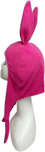 Vista 6 de CozofLuv Sombrero de conejo rosa con orejas de conejo