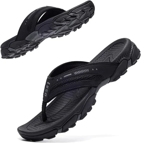 Vista 5 de Lxso Chanclas para hombre Sandalias de playa para exteriores Soporte de arco Deporte atlético
