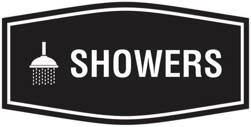 Vista 15 de Fancy Showers - Letrero (negro/plateado), tamaño mediano