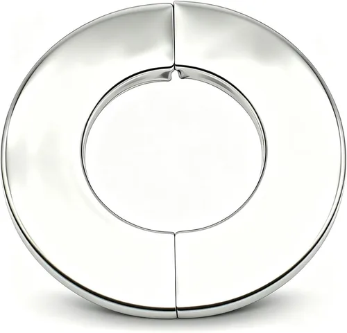 Vista 5 de Brida dividida de pared de acero inoxidable de 0.94 pulgadas, 2 piezas, escudo decorativo dividido, autoadhesivo, accesorios de cubierta de tubería
