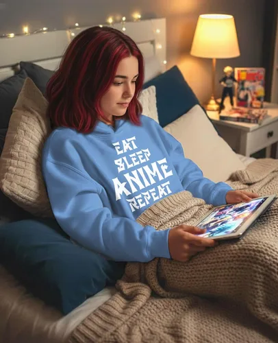 Vista 4 de Tstars Divertida sudadera con capucha Otaku para adolescentes y mujeres, sudadera con meme de anime japonés, regalo para fanáticos del manga