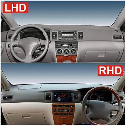 Vista 3 de Funda para salpicadero de automóvil, evita la luz, alfombrilla anti-UV, alfombrilla para Toyota para Corolla para E120 para E130 2000-2006, lado