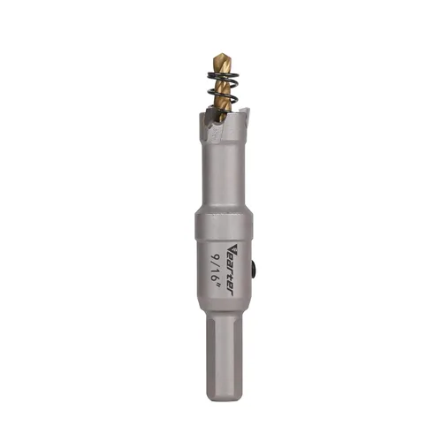 Vista 17 de Sierra perforadora de carburo de 1-1/2 pulgadas (1.496 in) para metal duro, cortador de agujeros con punta de carburo de tungsteno con broca piloto