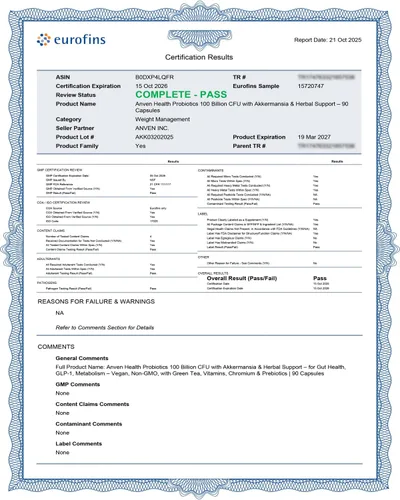 Vista 4 de GLP-1 Akkermansia Probióticos 100 mil millones de UFC metabolismo intestinal Akk Glp
