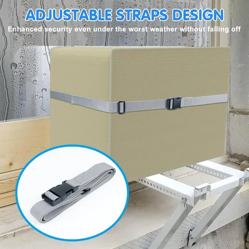 Vista 5 de Air Jade Cubierta de aire acondicionado para ventana, compatible con unidad de aire acondicionado en forma de U Midea, resistente al agua