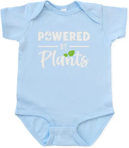 Vista 5 de CafePress Powerd by Plants - Traje de cuerpo vegano vegetariano vegano, lindo body para bebé
