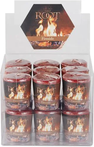 Vista 15 de Root Candles Velas votivas perfumadas de otoño, mezcla de cera de abeja, hechas a mano de 20 horas, 3 unidades, sidra caliente