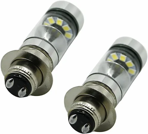 Vista 3 de motoparty Para Kawasaki Bayou 220 300 KFX 400 KLX 250R 300 Lakota Prairie 360 400 100W Blanco de Alta Potencia H6 (2 piezas)