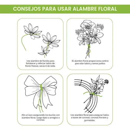 Vista 2 de FloraCraft Alambre floral de calibre 26, 270 pies, color plateado brillante
