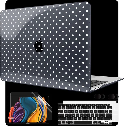 Vista 32 de MEEgoodo Funda para MacBook Air de 13 pulgadas 2021 2020 2019 2018 lanzada A2337 M1 A2179 A1932 con Touch ID, carcasa rígida de plástico y cubierta