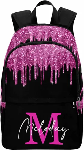 Vista 38 de MyPupSocks Mochila escolar personalizada con nombre personalizado mochila unisex, Multi 00, Personalizado
