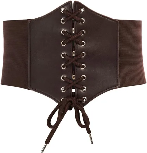 Vista 22 de GRACE KARIN Lace-up Cinch Belt Tied Corset Elastic Waist Belt Negro