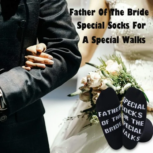 Vista 3 de TSOTMO 2 pares de calcetines especiales para el hermano de la novia para un paseo especial, regalo de fiesta de boda, regalo de hermano de la novia
