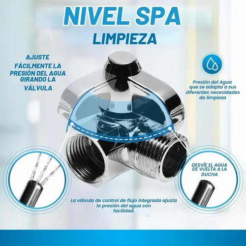 Vista 5 de Sistema todo en uno de 4 boquillas para hacer enemas en la ducha Juego de enema de ducha prémium Cleanstream
