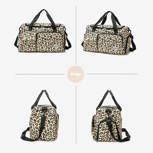 Vista 267 de Pequeña bolsa de gimnasio para mujer, bolsa de viaje con compartimento para zapatos