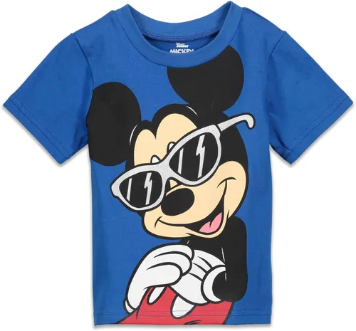 Vista 2 de Disney- Camisa de manga corta y pantalones cortos de malla de Mickey Mouse