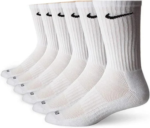 Vista 3 de NIKE Dri-FIT Cushion Crew Training Socks 6 Pair Unisex with Swoosh Logo 8-12