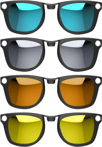 Vista 11 de 2 clips polarizados para Ray-Ban Meta Wayfarer y Gen 2 (RW4006/RW4012, talla M, 50-22), clip de cambio de color para protección UV Meta Wayfarer Gen