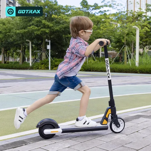 Vista 7 de Gotrax Electric Scooter for Kids 6-12, Max 3.75 Mile & 7.5Mph,Thumb Control Negro