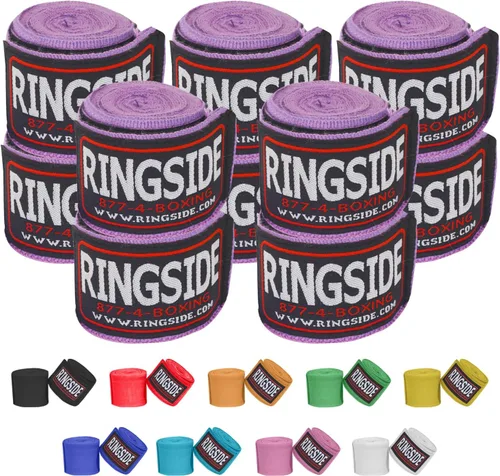 Vista 28 de Ringside Mexican Style Boxing Hand Wraps (Pairs) - 180" Semi-Elastic Cotton Blend Wrist Support with Thumb Loop for MMA, Muay Thai, Kickboxing