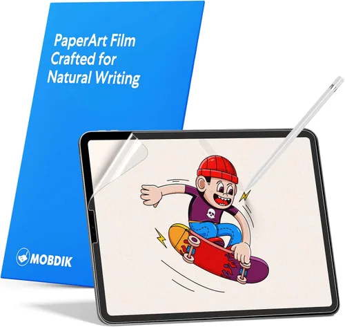 Vista 11 de MOBDIK Paquete de 2 protectores de pantalla Paperfeel compatibles con iPad Air 3 2019/iPad Pro 10.5 2017, película mate, antirreflejos, menos