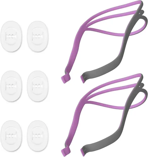 Vista 7 de Repuesto CPAP para el casco Airfit P10 mejorado, paquete de 2 protectores compatibles con reAirfit P10, correas de máscara CPAP incluye 2 correas