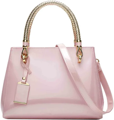 Vista 4 de Bolso elegante para mujer y bolso con asa superior, bolso de hombro de charol