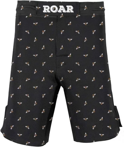 Vista 12 de O2TEE Pantalones cortos de lucha MMA para hombre, serie Roar, BJJ, No Gi, Grappling, Jiu Jitsu Onda abstracta