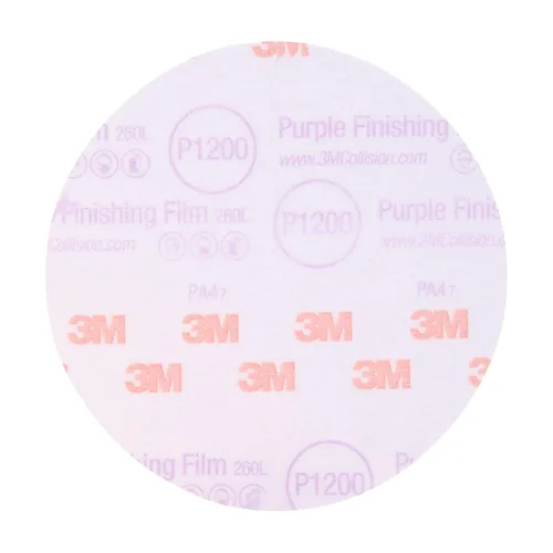 Vista 11 de Disco de película para acabado púrpura antipolvo, modelo P1 3769 de 6 pulgadas, de 3M, P600, 3