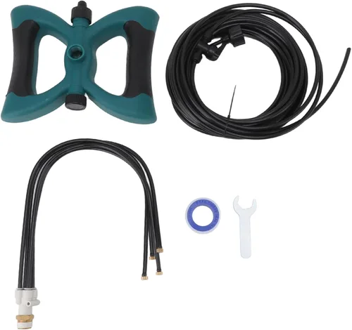 Vista 5 de Sistema de enfriamiento de niebla de pie, rociadores inoxidables para refrigeración de patio exterior, riego de jardín de invernadero, niños