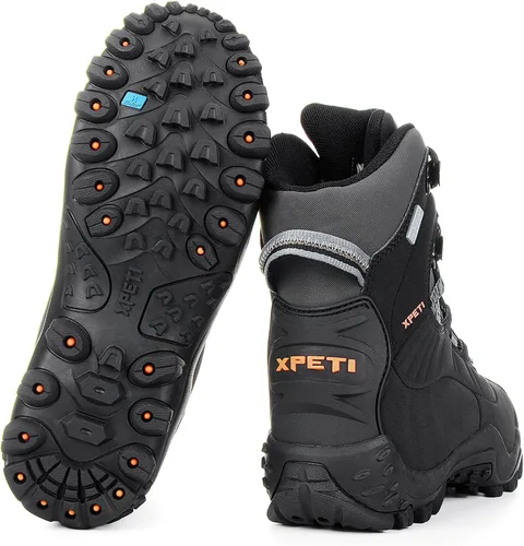 Vista 6 de XPETI Thermator - Botas de senderismo ligeras y antideslizantes para hombre, Nieve