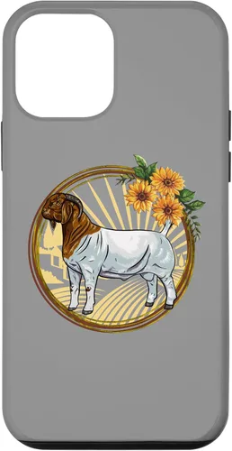 Vista 12 de Funda con borde de girasol para iPhone 15 Meat Goat Boer Buck