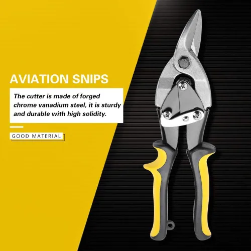Vista 2 de Cortadores de aviación Snip Sheet Metal Snips Cromo Vanadio Acero Aviación Cortadores 9.6 pulgadas Aviación Latas Snips para Hoja de Hierro