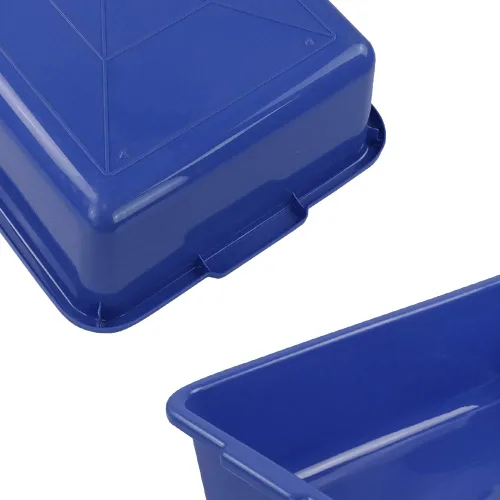 Vista 5 de Hespama 4 paquetes de 13 l comercial Bustub, caja de mano para lavabo, color azul
