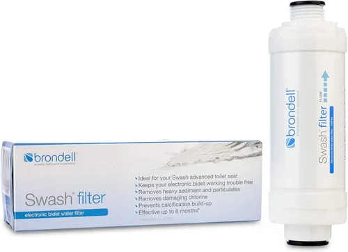 Vista 9 de Brondell SWF44 Swash Filtro de bidé, sistema de filtración de agua de carbono premium para asientos de inodoro eléctricos de bidé, dura hasta 6 meses