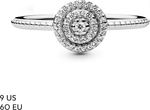Vista 7 de PANDORA Anillo elegante de circonita cúbica brillante en plata de ley