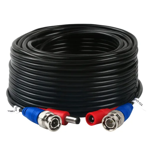 Vista 6 de Paquete de 4 cables de alimentación de video BNC de 25 pies con conectores para cámara CCTV DVR sistema de vigilancia