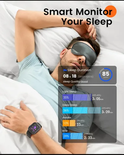 Vista 6 de Relojes inteligentes para mujer Reloj Mujer reloj inteligente con 30 días de duración de la batería SpO2 monitor de frecuencia cardíaca para dormir