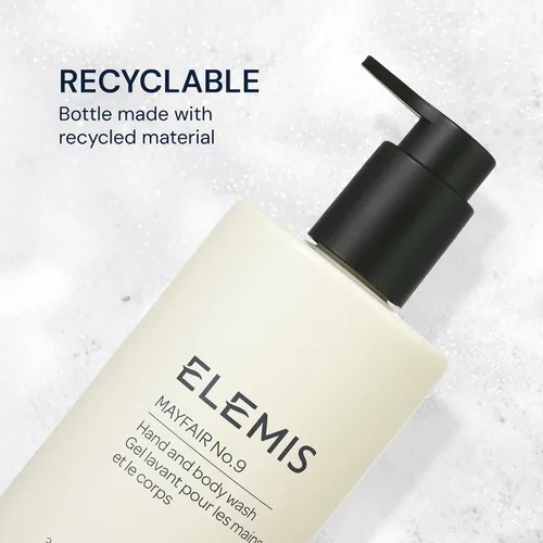 Vista 7 de ELEMIS Mayfair No.9 - Jabón de manos y cuerpo, limpia, hidrata y refresca, 95% biodegradable, sin PEG y SLS, recargable + botella reciclable, 10.1