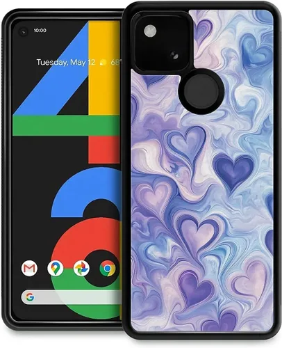 Vista 296 de Compatible con Google Pixel 4A 5G Mobile Case Creative Acrylic Back Panel Silicona Edge Case Slim Protección Especialmente para Google Pixel 4A 5G