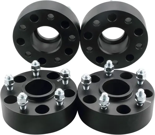 Vista 14 de 4 espaciadores de rueda centrados 5x115 de 1 pulgada con pernos de 0.551 x 0.059 in de orificio del cubo de 2.815 in compatibles con Dodge 5 Lug