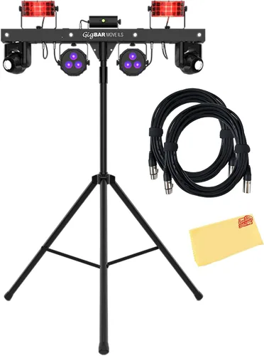 Vista 6 de CHAUVET DJ Paquete 4BAR Quad ILS con 2 cables DMX y paño de pulido Austin Bazaar