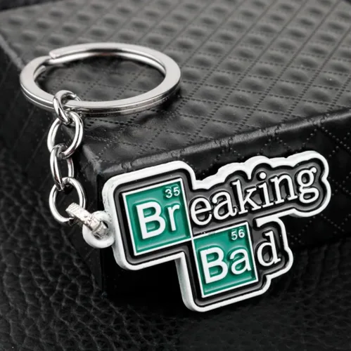 Vista 2 de Breaking Bad Título Logo Better Call Saul Llavero Anillo, Mezclado