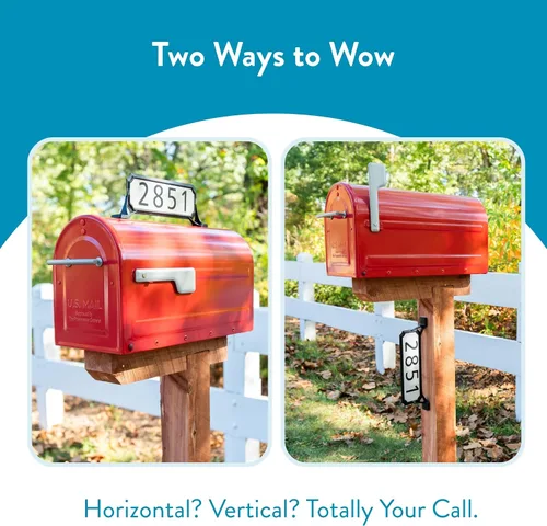 Vista 7 de Architectural Mailboxes 3460B Manhattan - Placa de dirección pequeña, color negro High-visibility, 2-sided in rust-proof plastic with UV-resistant