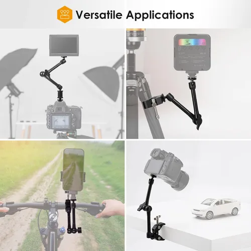 Vista 7 de TARION Magic Arm Super Clamp de 11 pulgadas con tornillos de 1/4
