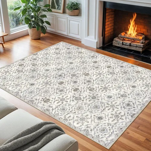 Vista 48 de KILOCOCO Alfombra marroquí pequeña, de 2 x 3 pies, color negro/dorado, súper suave, lavable, para interiores, vintage, lavable, antideslizante
