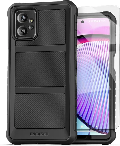 Vista 8 de Encased Funda de cinturón resistente para Moto G Power 5G 2023, funda protectora de cuerpo completo con protector de pantalla templado y clip